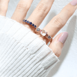 Sapphire Half Eternity Band - Love Estella