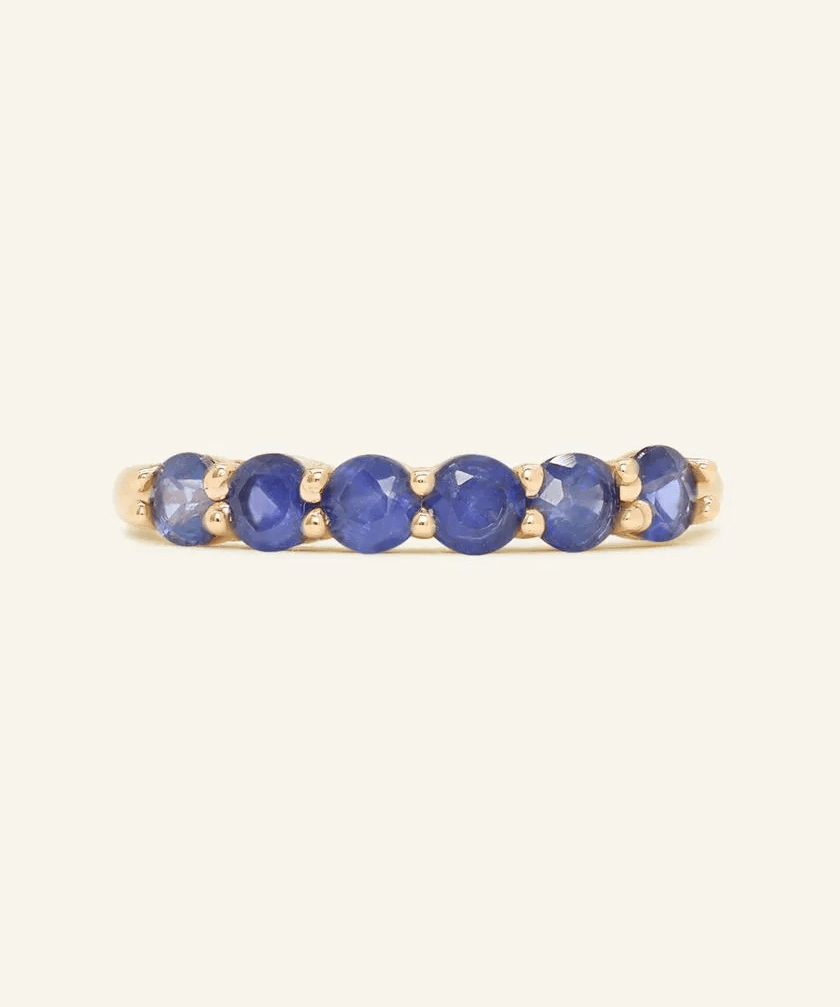 Sapphire Half Eternity Band - Love Estella