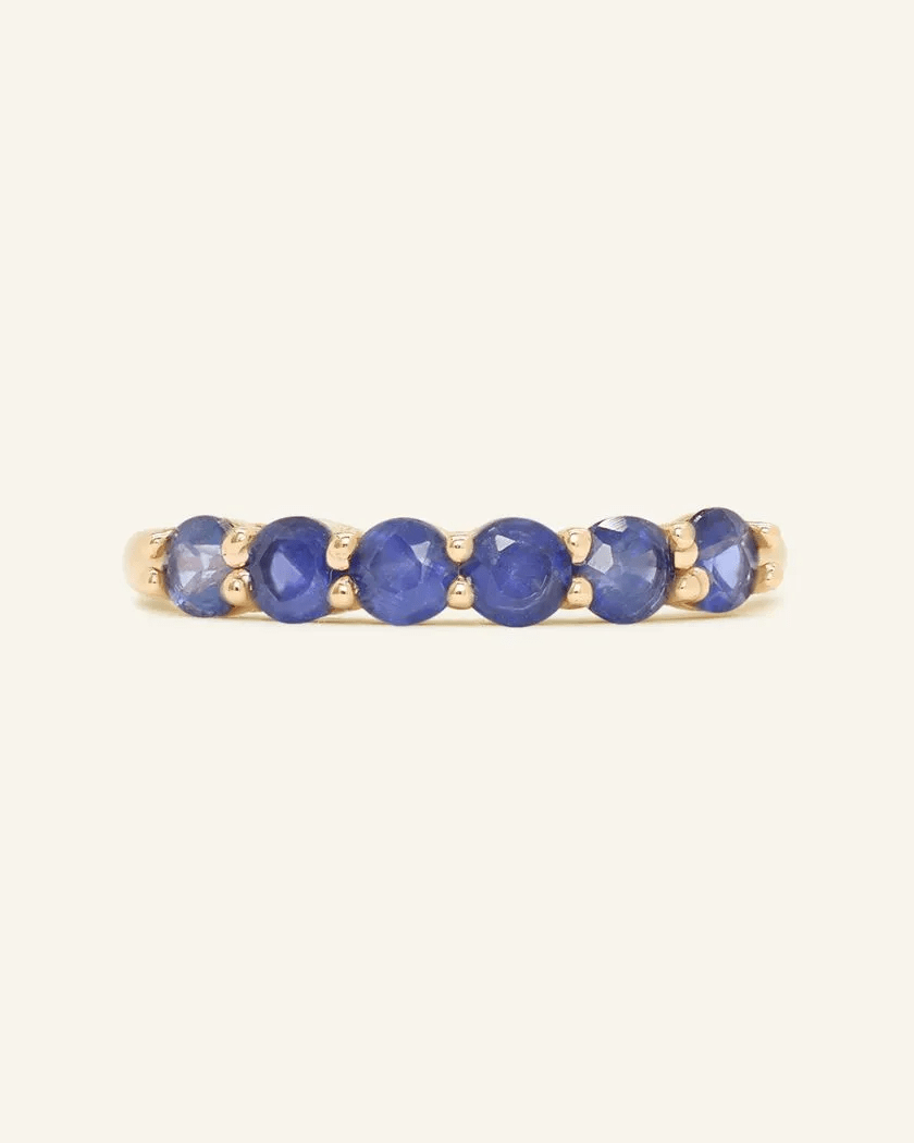 Sapphire Half Eternity Band - Love Estella