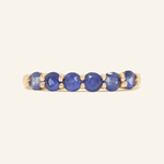 Sapphire Half Eternity Band - Love Estella