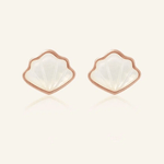 Seashell Mother of Pearl Studs - Love Estella