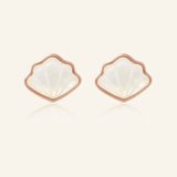 Seashell Mother of Pearl Studs - Love Estella