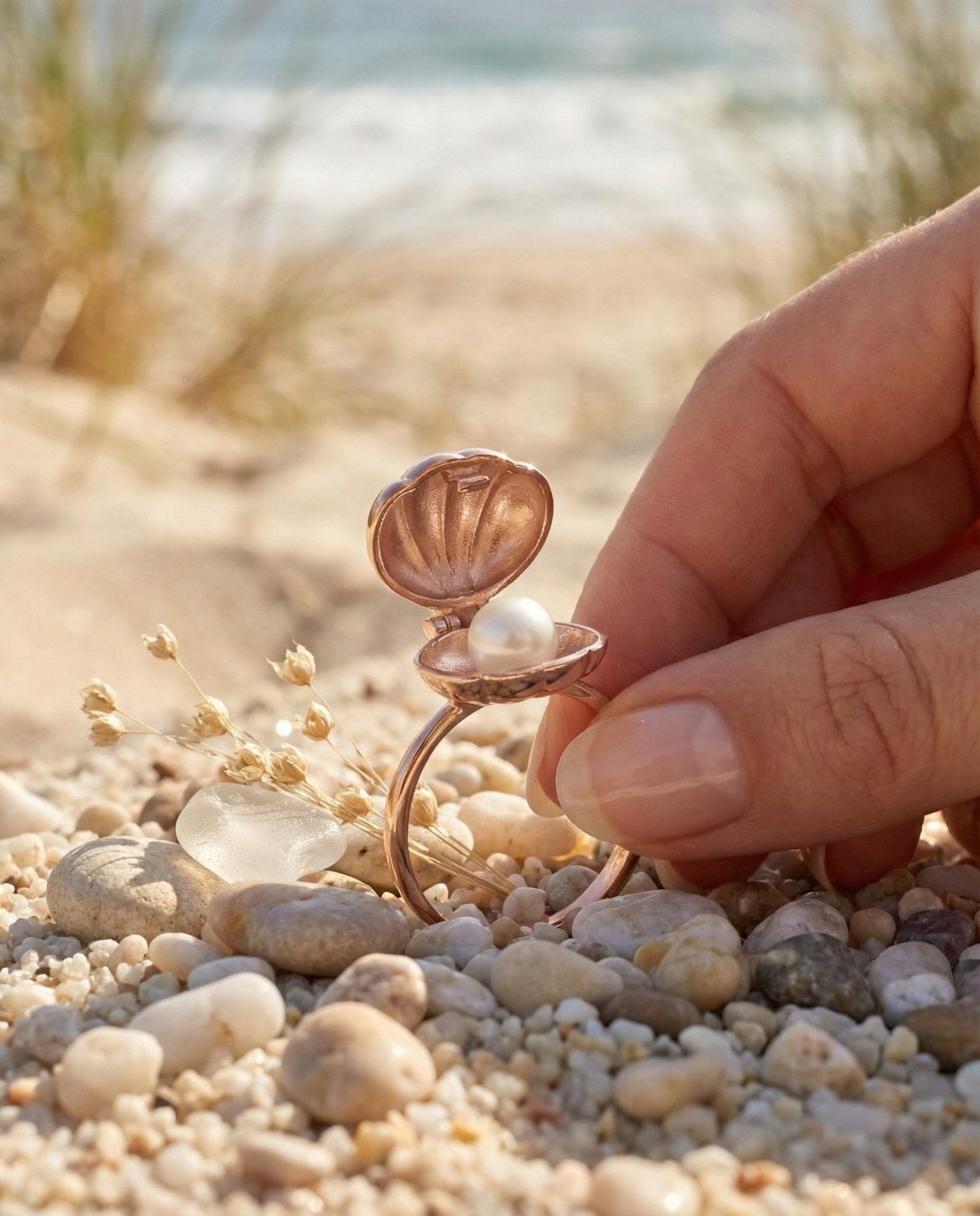 Seashell Pearl Ring - Love Estella