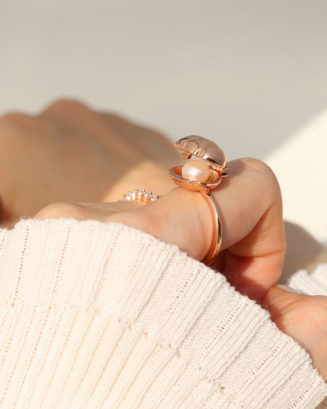 Seashell Pearl Ring - Love Estella