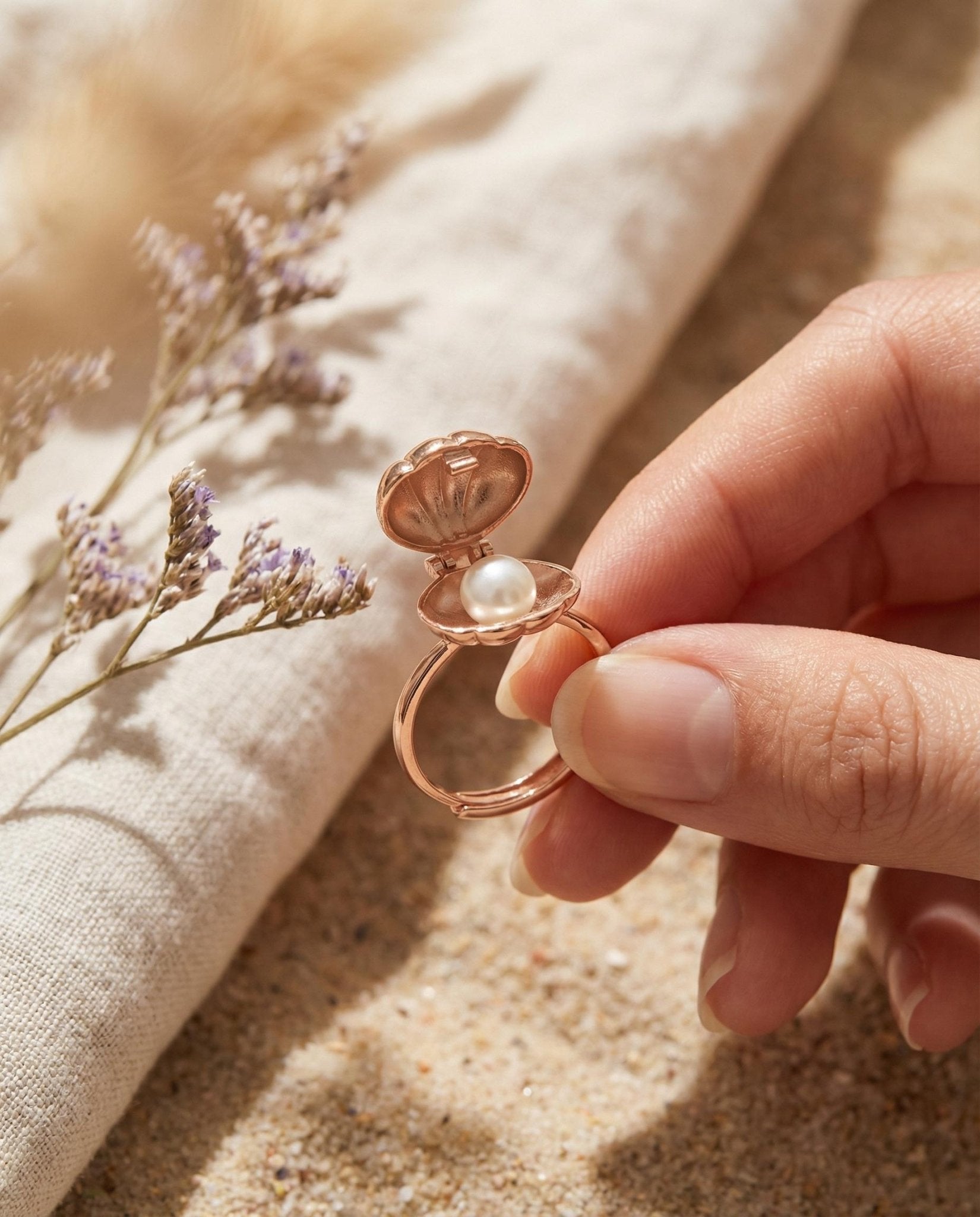 Seashell Pearl Ring - Love Estella