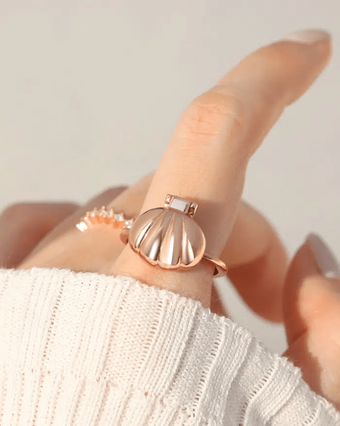 Seashell Pearl Ring - Love Estella