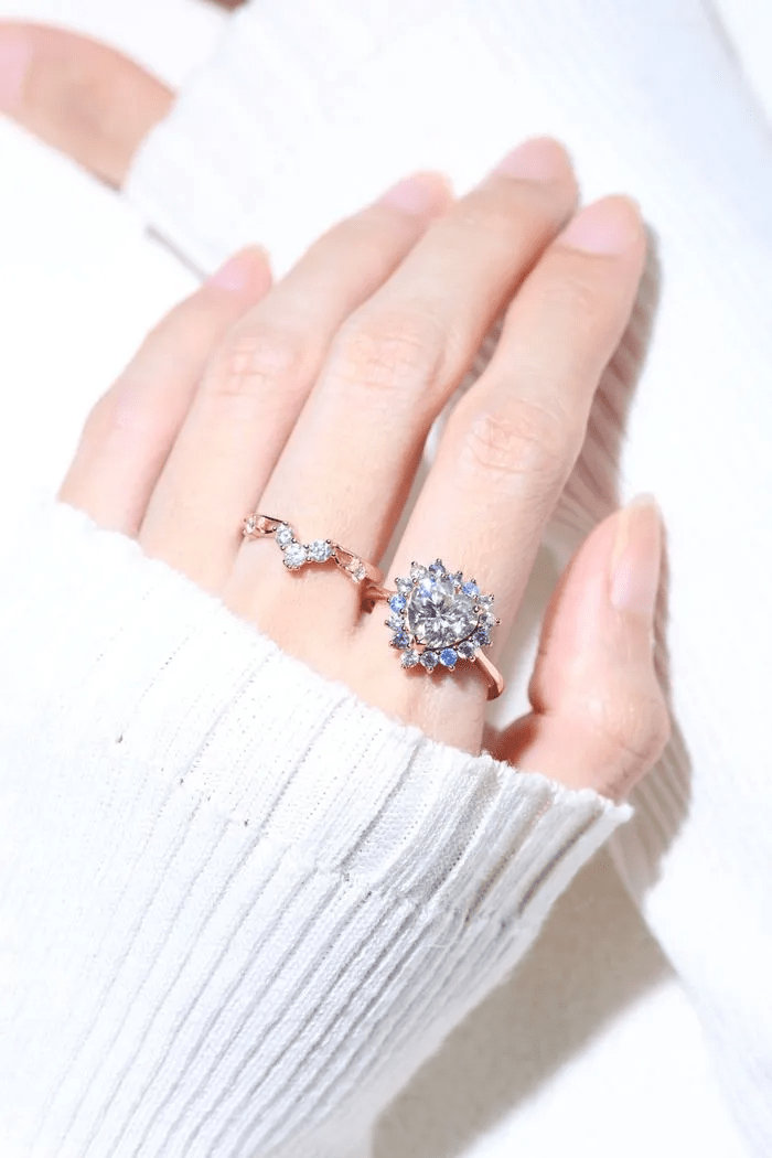 Serenity Heart Moissanite Ring - Love Estella