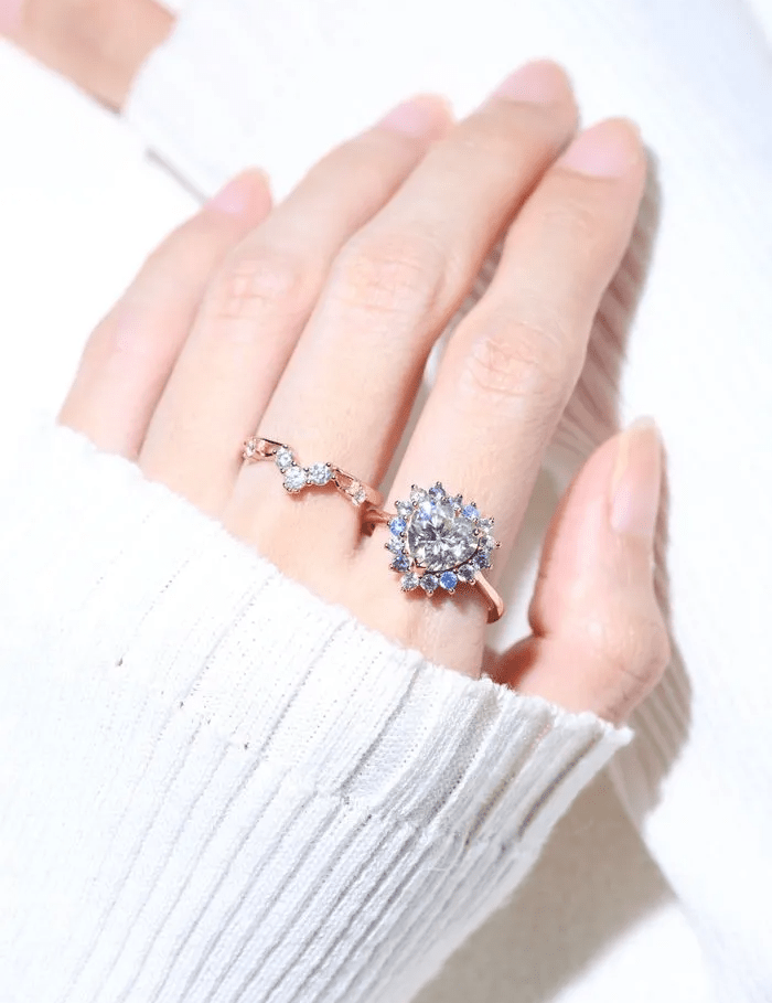 Serenity Heart Moissanite Ring - Love Estella