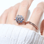 Serenity Heart Moissanite Ring - Love Estella