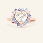 Serenity Heart Moissanite Ring - Love Estella