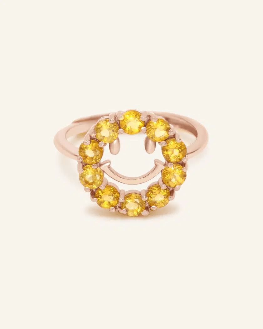 Smiley Ring (Citrine) - Love Estella