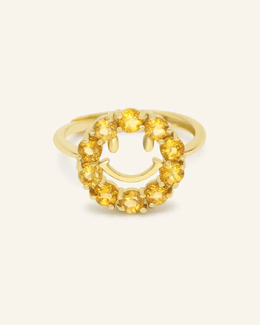 Smiley Ring (Citrine) - Love Estella