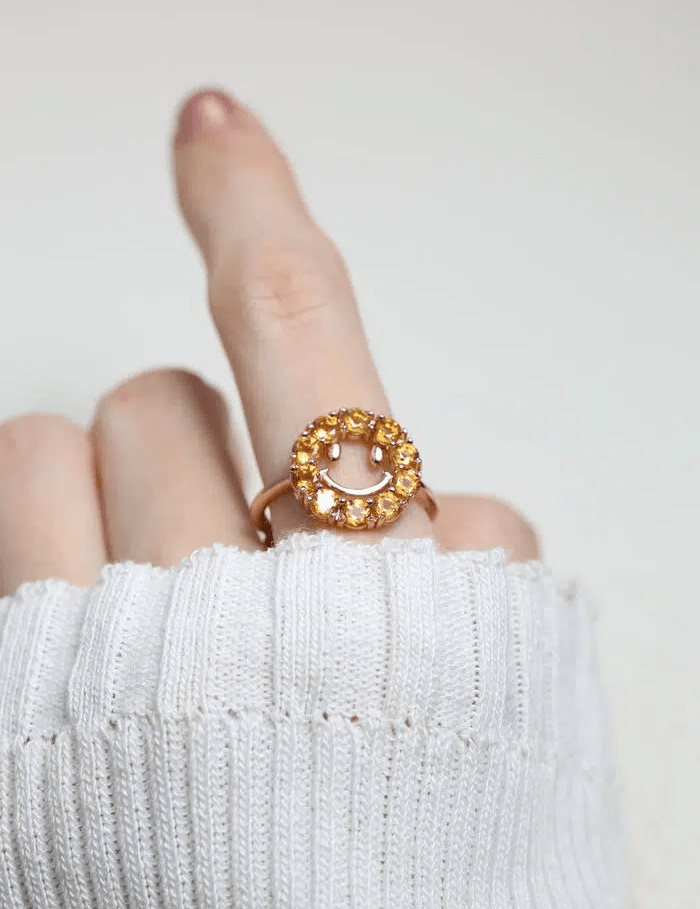 Smiley Ring (Citrine) - Love Estella
