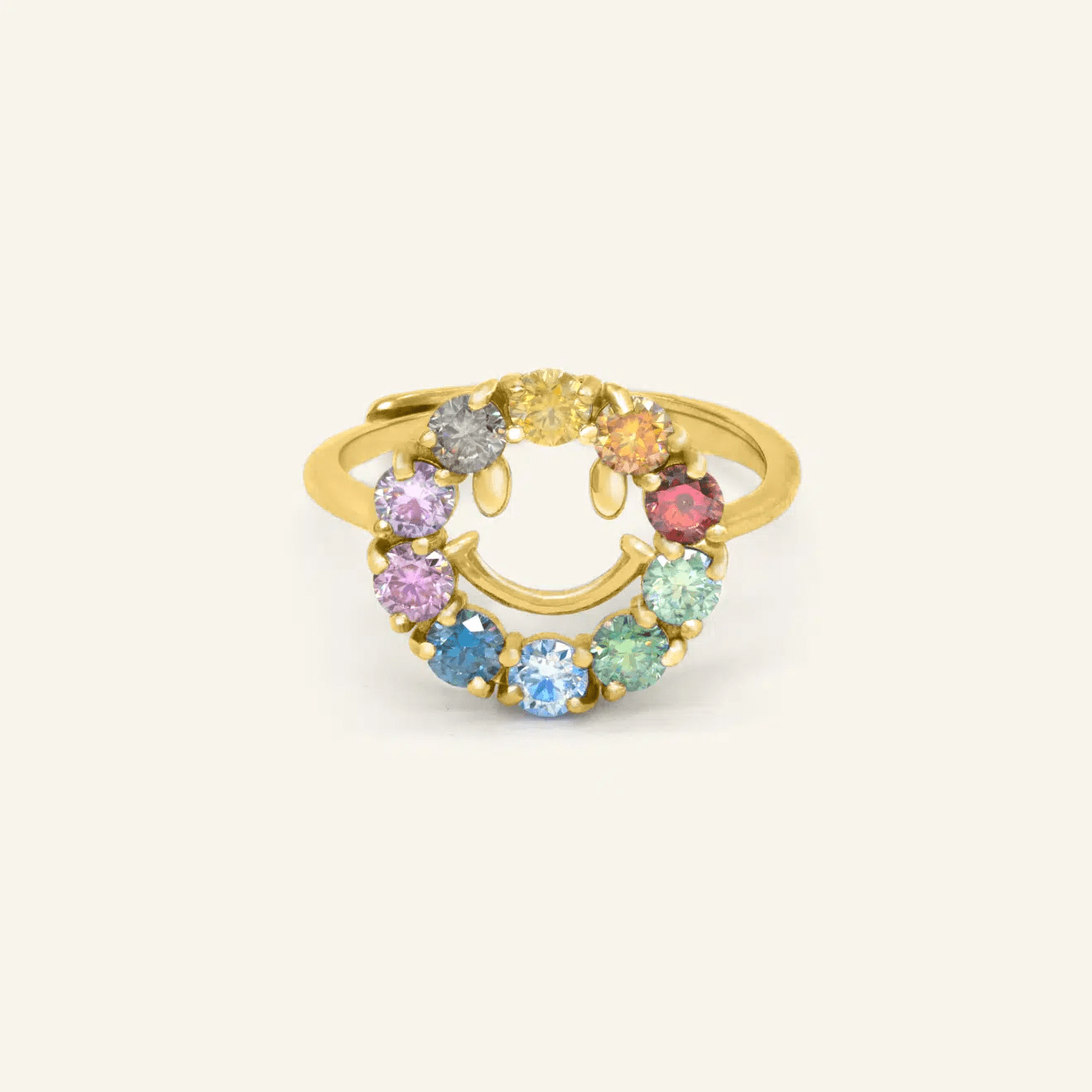 Smiley Ring (Moissanite) - Love Estella