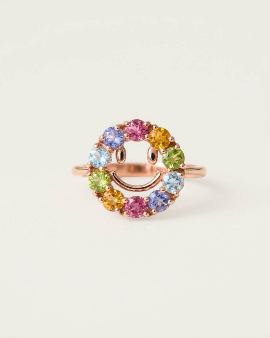 Smiley Ring (Semi - Precious Gems) - Love Estella