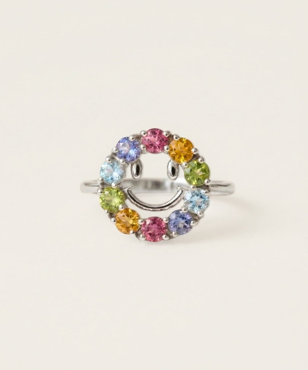 Smiley Ring (Semi - Precious Gems) - Love Estella