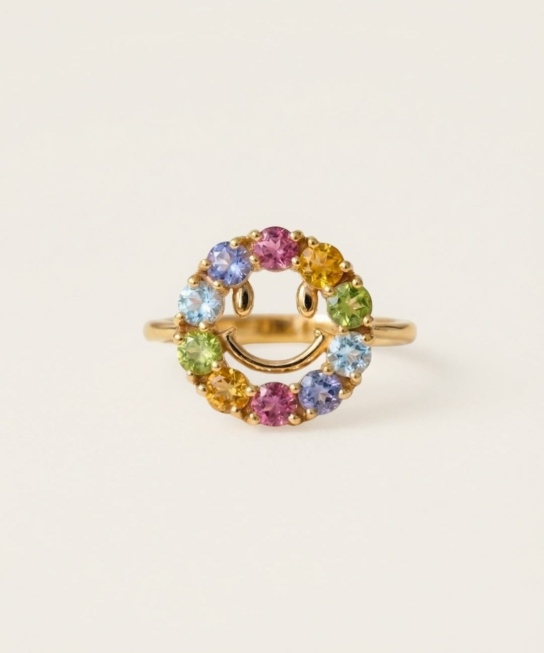Smiley Ring (Semi - Precious Gems) - Love Estella