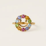 Smiley Ring (Semi - Precious Gems) - Love Estella