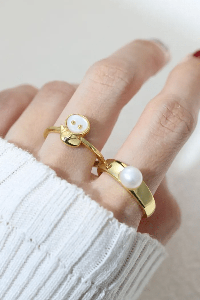 Snake Zodiac MOP Ring - Love Estella