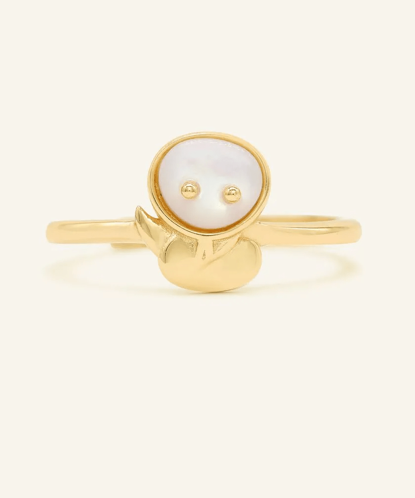 Snake Zodiac MOP Ring - Love Estella
