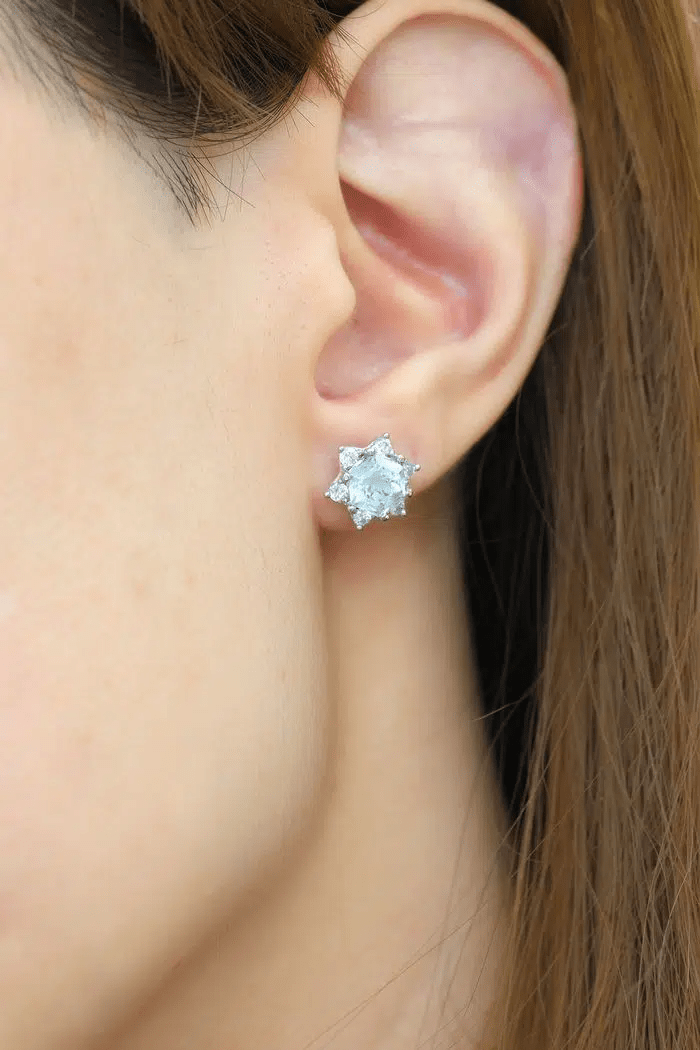 Snowflake Cut Studs - Love Estella