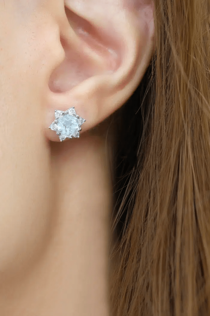 Snowflake Cut Studs - Love Estella