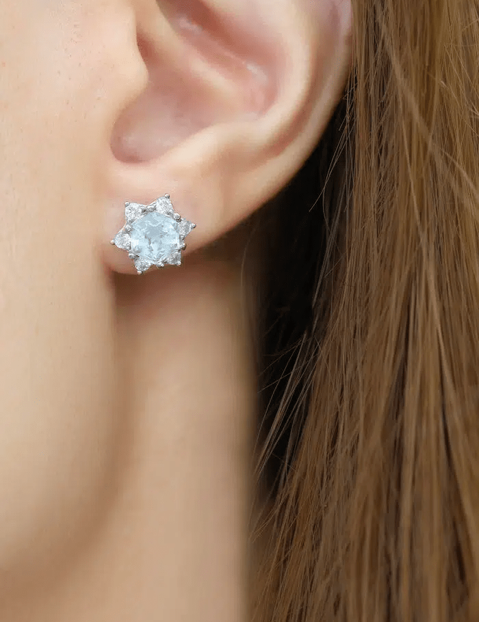 Snowflake Cut Studs - Love Estella