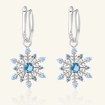 Snowflake London Blue Topaz Huggies - Love Estella