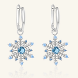 Snowflake London Blue Topaz Huggies - Love Estella