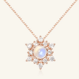 Snowflake Moonstone Necklace - Love Estella
