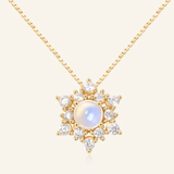 Snowflake Moonstone Necklace - Love Estella
