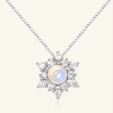 Snowflake Moonstone Necklace - Love Estella