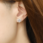 Snowflake Moonstone Studs - Love Estella