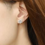 Snowflake Moonstone Studs - Love Estella