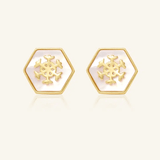 Snowflake Mother of Pearl Studs - Love Estella