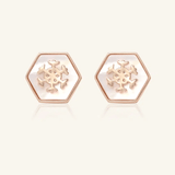 Snowflake Mother of Pearl Studs - Love Estella