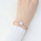 Snowflake Pearl Tennis Bracelet - Love Estella