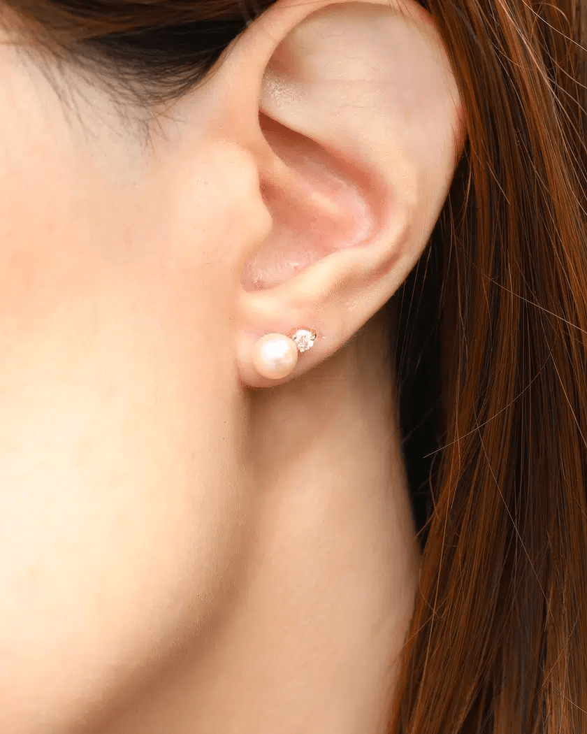 Sparkle Pearl Studs by Elate - Love Estella