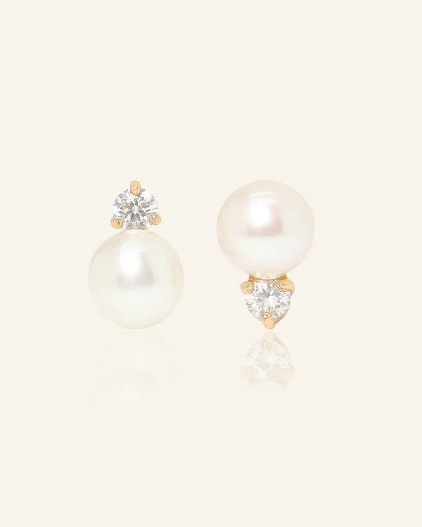 Sparkle Pearl Studs by Elate - Love Estella