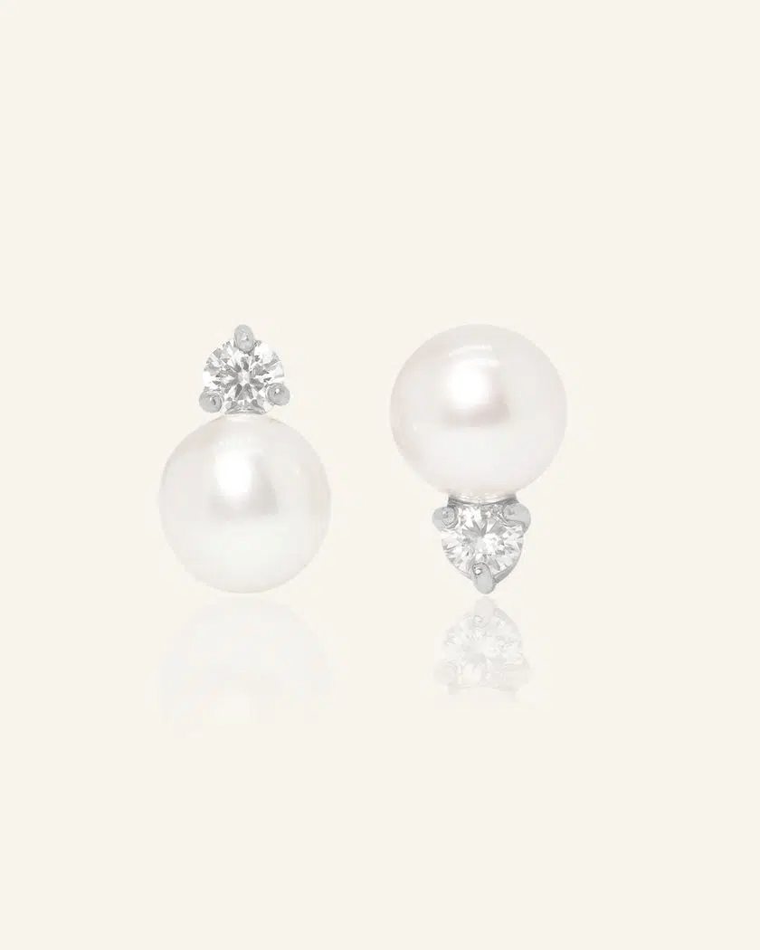 Sparkle Pearl Studs by Elate - Love Estella