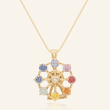 Spinning Ferris Wheel Necklace (Moissanite) - Love Estella