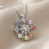 Spinning Ferris Wheel Necklace (Moissanite)