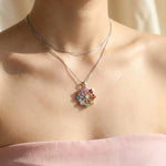 Spinning Ferris Wheel Necklace (Semi - Precious Gems) - Love Estella