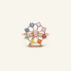 Spinning Ferris Wheel Ring (Moissanite) - Love Estella