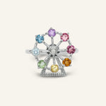 Spinning Ferris Wheel Ring (Semi - Precious Gems) - Love Estella