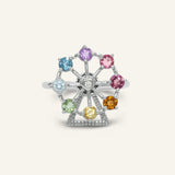 Spinning Ferris Wheel Ring (Semi - Precious Gems) - Love Estella