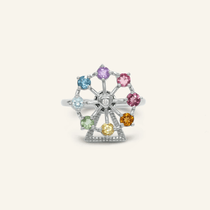 Spinning Ferris Wheel Ring (Semi - Precious Gems) - Love Estella