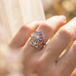 Spinning Ferris Wheel Ring (Semi - Precious Gems) - Love Estella