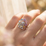 Spinning Ferris Wheel Ring (Semi - Precious Gems) - Love Estella