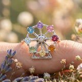 Spinning Ferris Wheel Ring (Semi - Precious Gems) - Love Estella